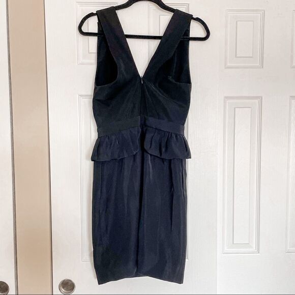 Maje Structured Peplum Dress Black 2 - Picture 10 of 13